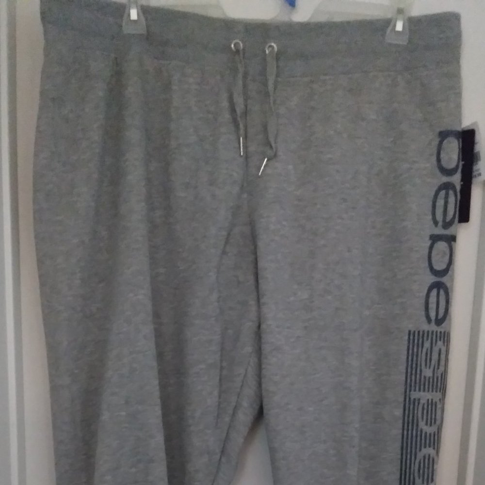 Bebe Sports Glitter Stripe Jogger